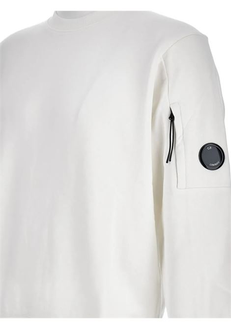 diagonal raised fleece sweatshirt man white C.P. COMPANY | RCCMSS713A-005086W103